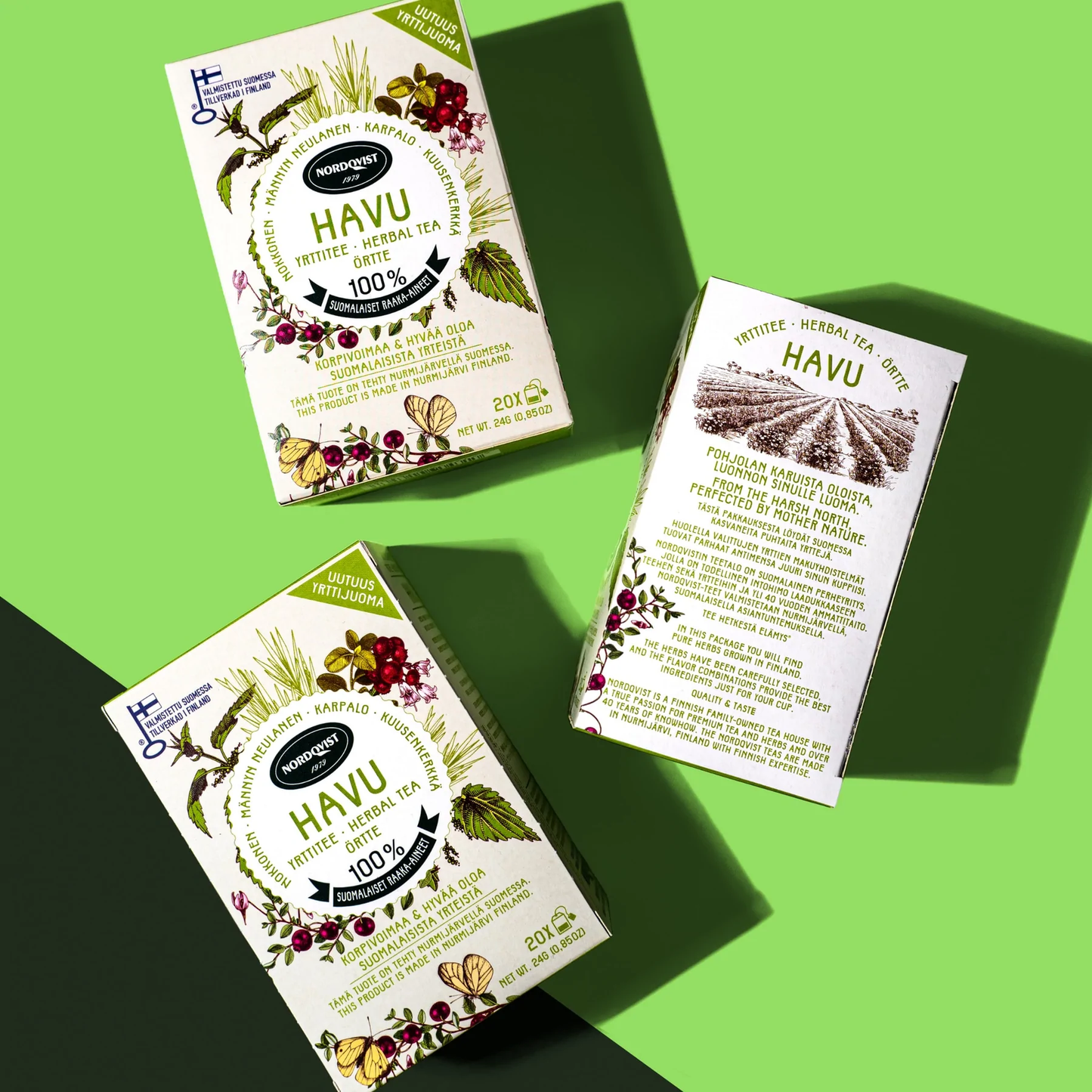 HAVU pure herbal tea grown in Finland